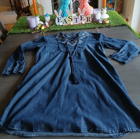 Judy Blue Denim Dress Nwot Size S - Picture 1 of 4